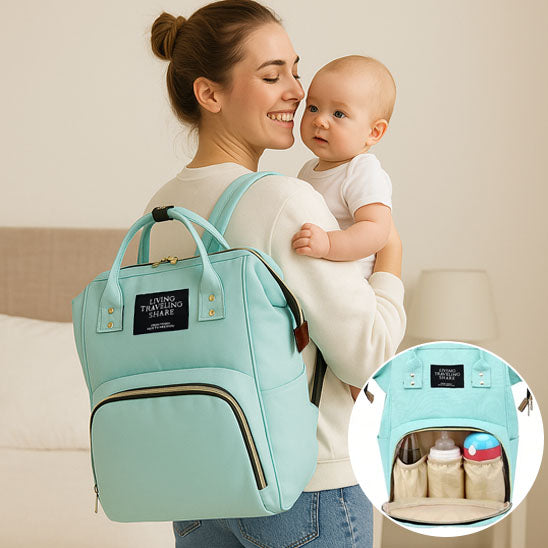 bleue maman contente