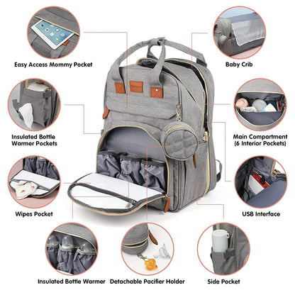Sac à langer lit 2en1 | Imperméable Portable