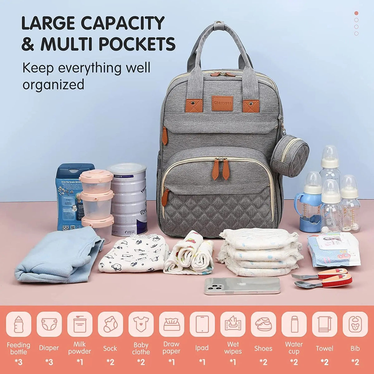 Sac à langer lit 2en1 | Imperméable Portable