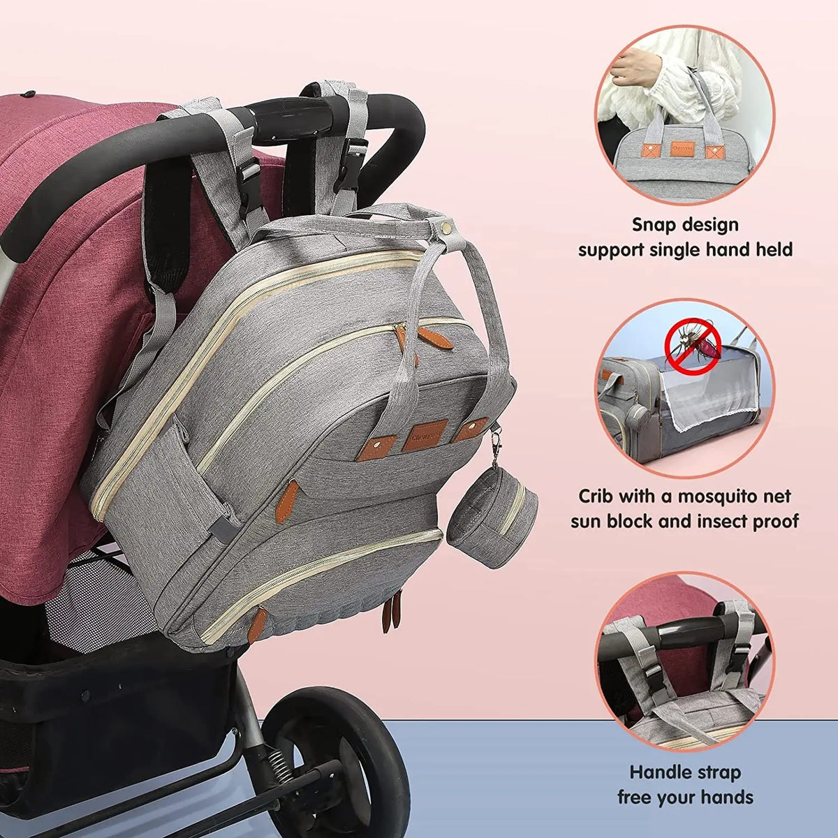 Sac à langer lit 2en1 | Imperméable Portable