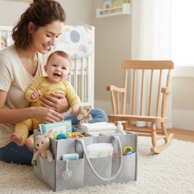 Panier rangement bebe | Organizer Élégant - BeBe & Maman Confort