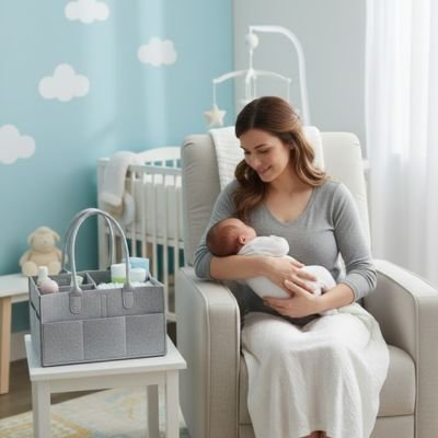 Panier rangement bebe | Organizer Élégant - BeBe & Maman Confort
