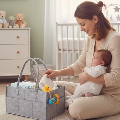 Panier rangement bebe | Organizer Élégant - BeBe & Maman Confort