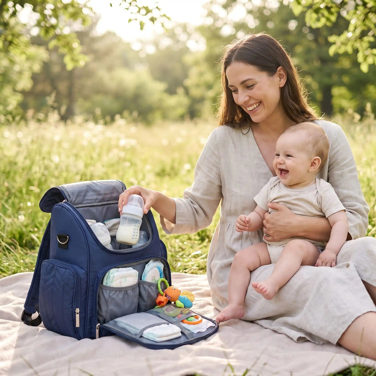 sac a dos sac langer bebe | Étanche Multi-Compartiments - BeBe & Maman Confort