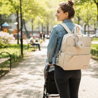Sac a langer  a dos facilite deplacement